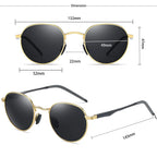 Gafas de Sol CATERSIDE Polarizadas | Montura Redonda Metal | Estilo Punk