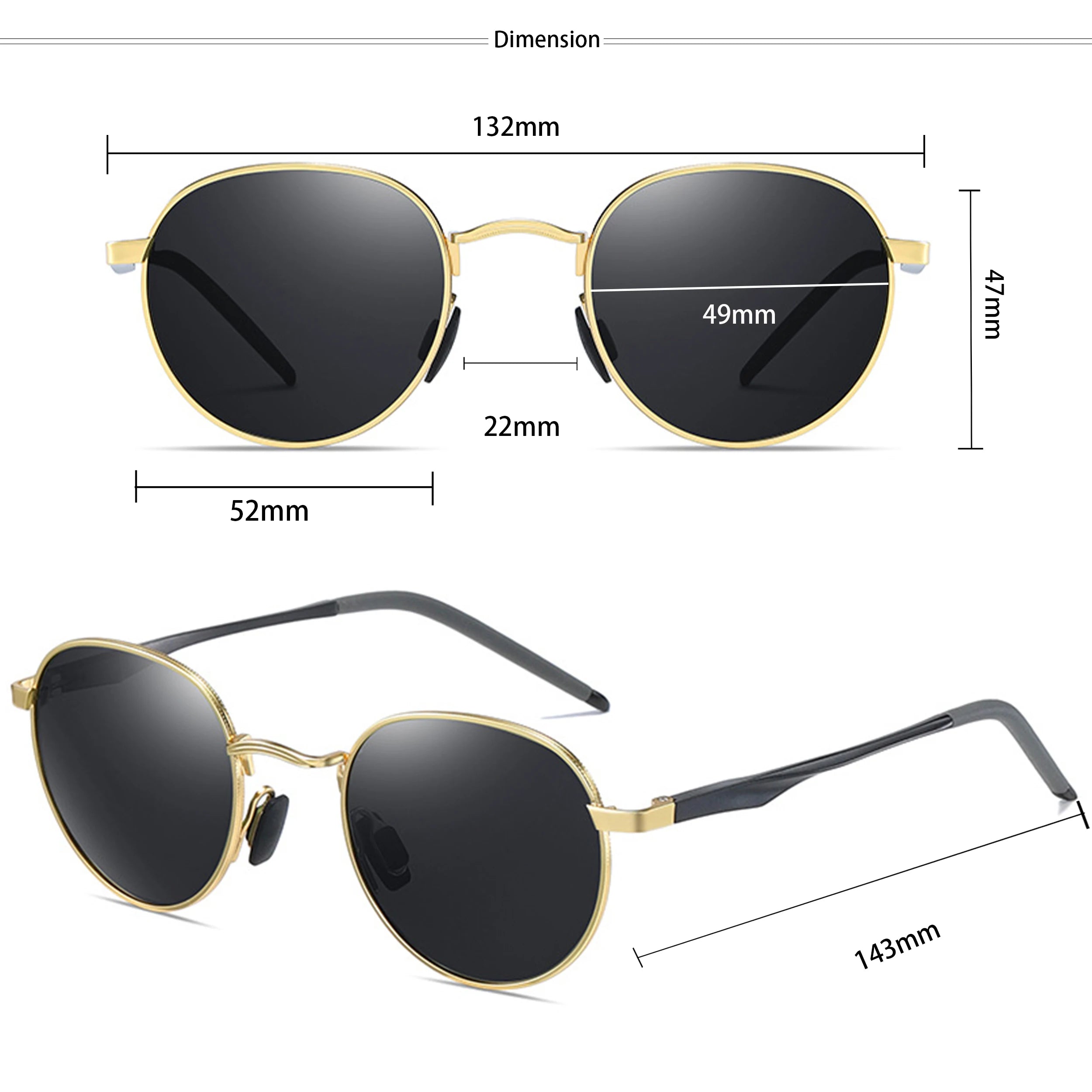 Gafas de Sol CATERSIDE Polarizadas | Montura Redonda Metal | Estilo Punk