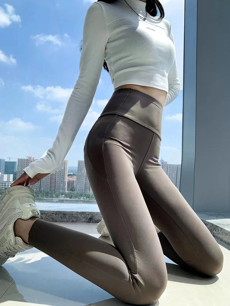 Leggings Piel Tiburón Cargo | Cintura Alta Elástico Sexy | Bolsillo Fitness Deporte PV | Ticotrendy