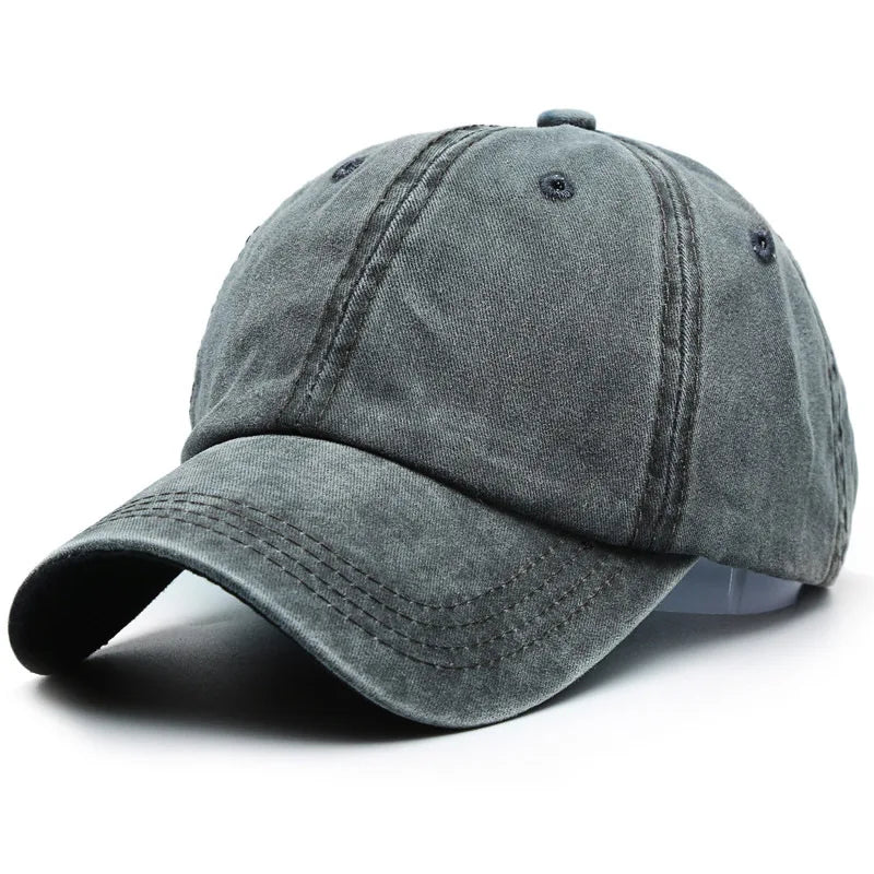 Gorra de béisbol lisa lavada de primavera, sombreros Retro ajustables para papá, regalo para hombres y mujeres, algodón no estructurado, moda de Color sólido