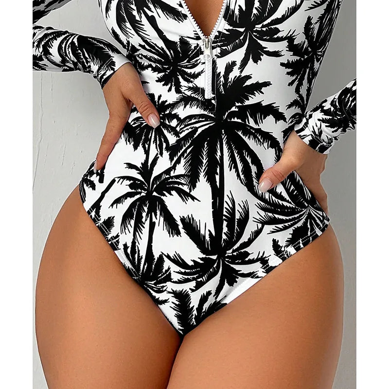 Traje de Baño Una Pieza con Mangas Largas | Bikini Estilo | Nuevo | Verano