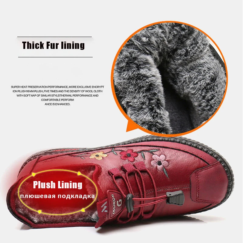 Zapatillas De Invierno Para Mamá | Mocasines Tipo Oxford Felpa Calidad