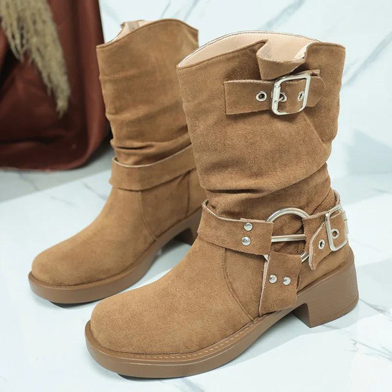 Botines de Plataforma | Ante Sintético | Estilo Urbano | Mujer