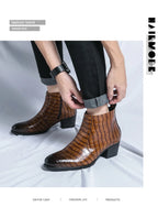 Zapatos Formales Hombre Ticotrendy Piel Dividida Boda Cómodos Con Cremallera | Punta Puntiaguda