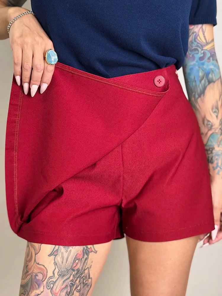 Mini Falda-Shorts Asimétrica | Estilo Elegante | Mujer