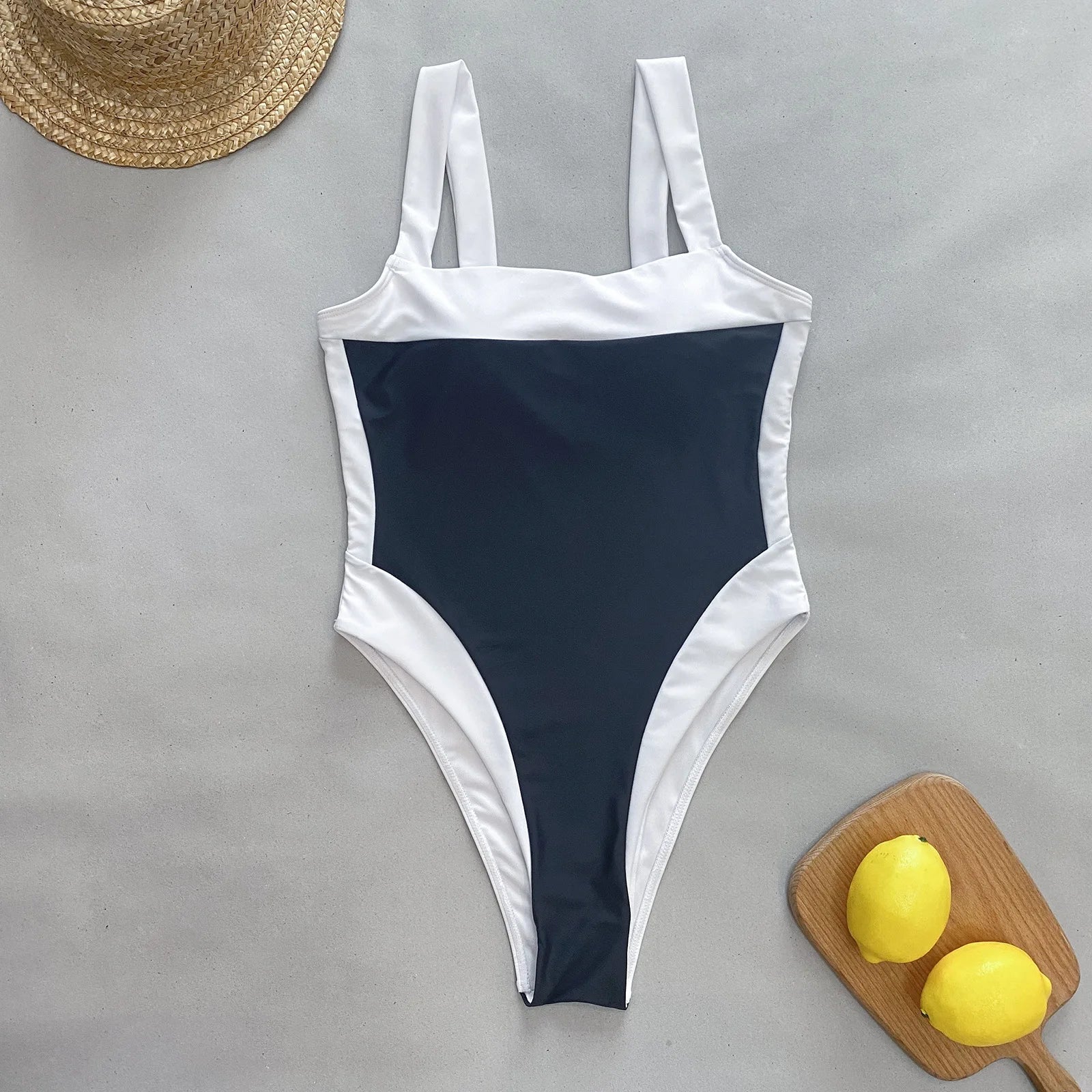 Traje De Baño Sexy De Una Pieza Cintura Alta Playa Verano Mujer