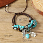 Pulseras de Cuero para Hombre y Mujer |  Hojas y Plumas  |  Dijes de Animales