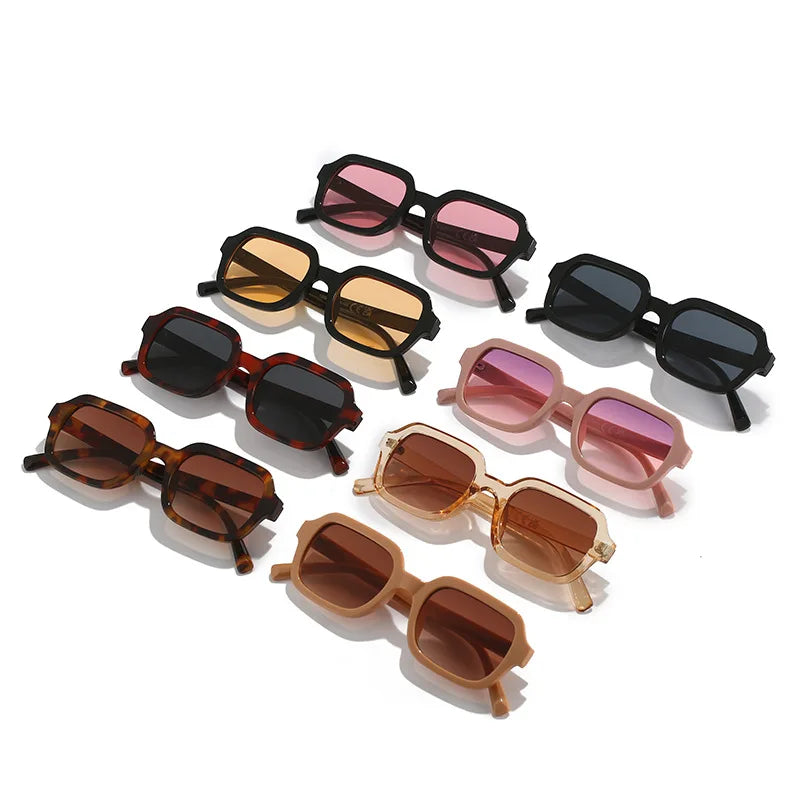 Gafas Sol Cuadradas Unisex Montura Pequeña Retro | A La Moda Popular UV400 Diseño