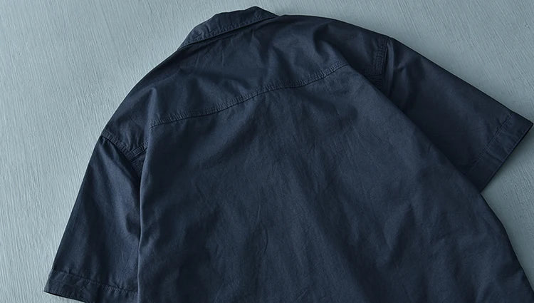Camisa Casual Hombre | Algodón Puro | Parches Tridimensionales | Manga Corta | Ticotrendy