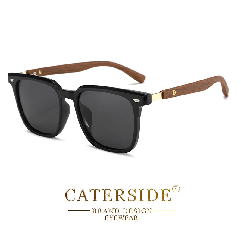 Gafas de Sol Polarizadas CATERSIDE | Montura TR90 y Patillas de Madera | UV400