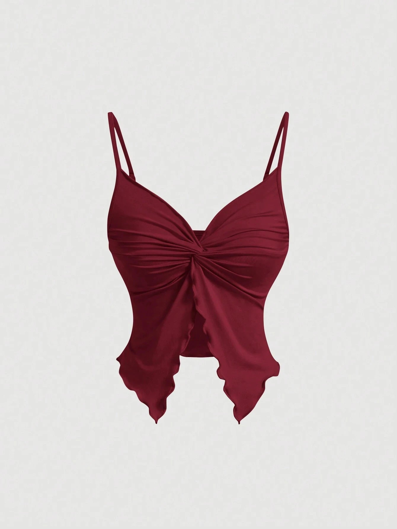 Top corto informal entrecruzado en la parte delantera para mujer, Top corto de Color sólido, camisola sin mangas ajustada con espalda descubierta, ropa de calle, verano 2025