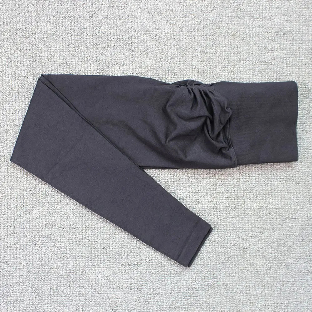 Pantalones Yoga Cintura Alta | Mallas Sin Costuras Realce Cadera | Elásticas Sólidas para Gimnasio | Tico Trendy