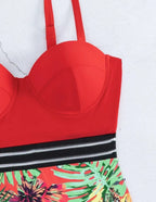 Bikini Tropical con Estampado de Malla | Contraste | Playa y Verano