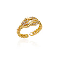 Anillo Ticotrendy Infinity Circón | Lujo Acero Inox | Joyería Pareja Boda