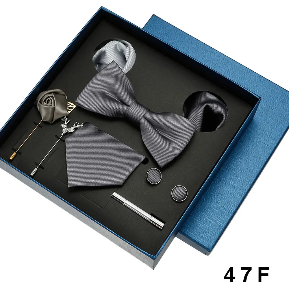 Set Corbata Pañuelo Gemelos Elegancia Formal Estilo Tico Regalo