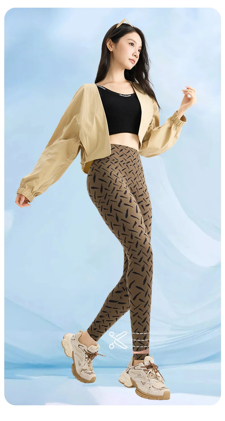 Leggings Piel Tiburón Estrellas | Impresión Cielo Elástico | Cintura Alta Correr Yoga P-O | Ticotrendy