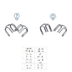 Rompecabezas de anillo chino de Metal para niños y adultos, puzles mágicos, rompecabezas clásicos, IQ Brain Teaser, 8 juegos por paquete