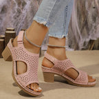 Sandalias de Tacón Alto Ahuecadas | Plataforma | Gancho | Antideslizantes | Talla Grande