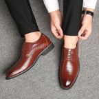 Zapatos Oxford de Cuero para Hombre | Nueva Suela Antideslizante | Ideal para Negocios y Bodas | Ticotrendy
