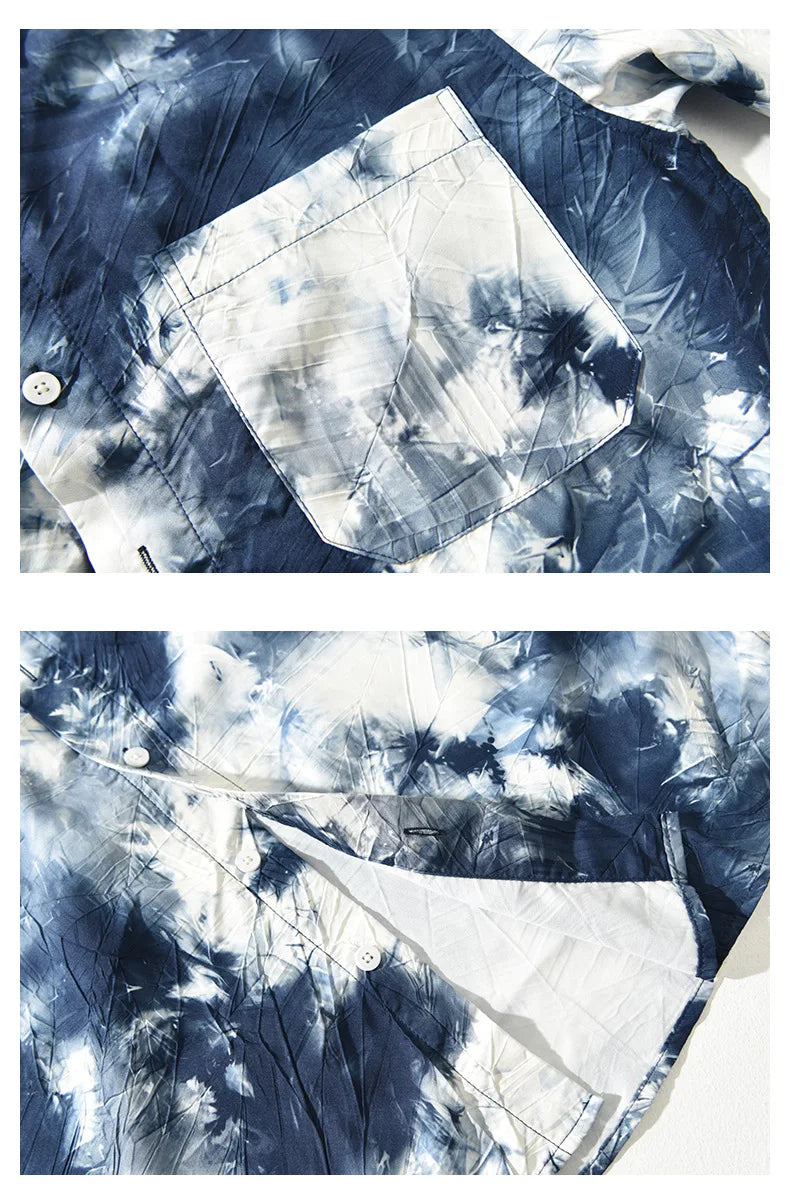 Camisa Casual Hombre | Estampado Único | Manga Larga | Poliéster | Ticotrendy Costa Rica