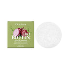 Jabón Champú de Cebolla y Biotina - 60g, Adecuado para Todo Tipo de Cabello, Hidratante y Suavizante, Rico en Extracto de Alecrim