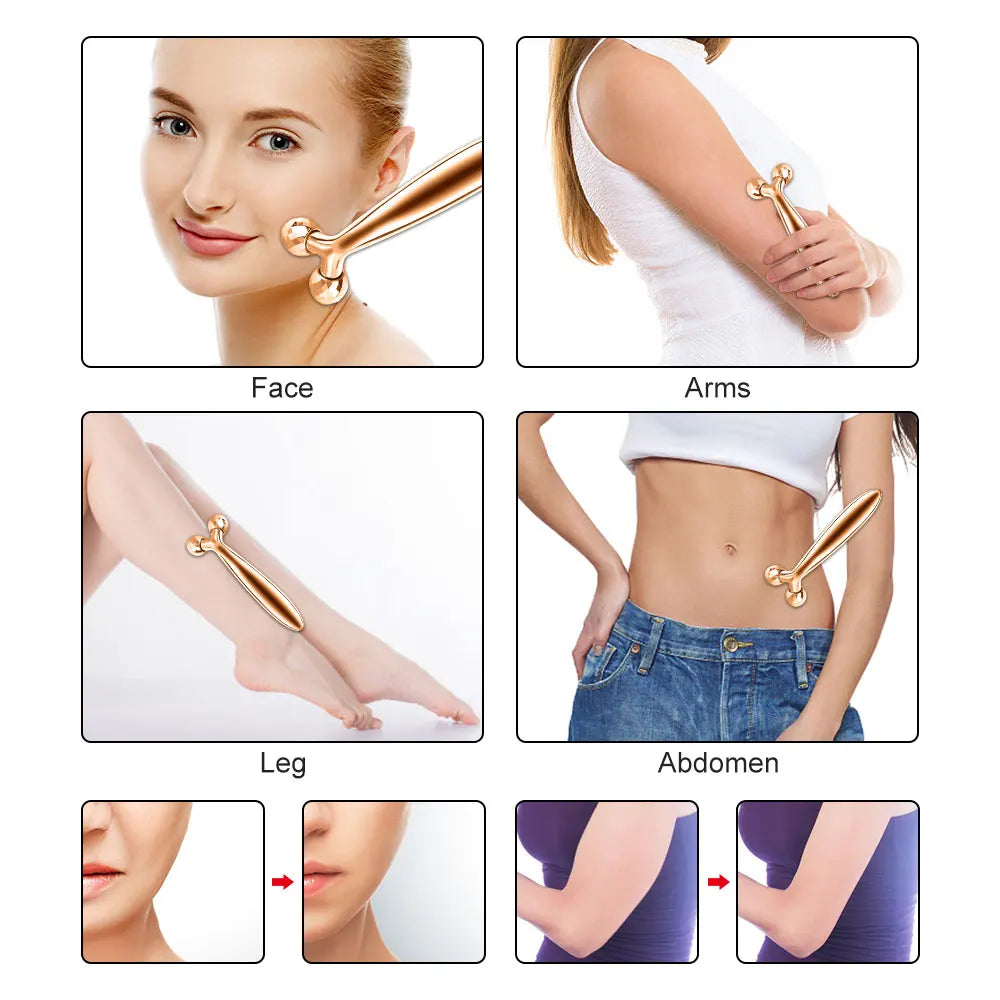 Masajeador Facial Rodillo 3D | Forma Y Rotación 360 Para Modelar | Belleza Y Relax