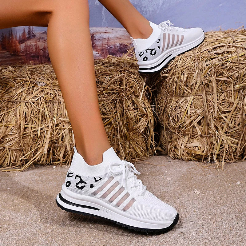 Zapatillas Transpirables con Agujeros | Suela Gruesa | Estampados | Talla Grande | 2025