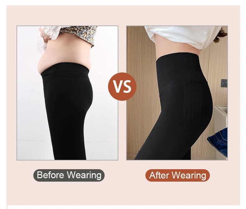 Mallas Piel Tiburón Estampado | Lana Cálida Levantador Glúteos | Sin Costuras Cintura Alta OI | Ticotrendy