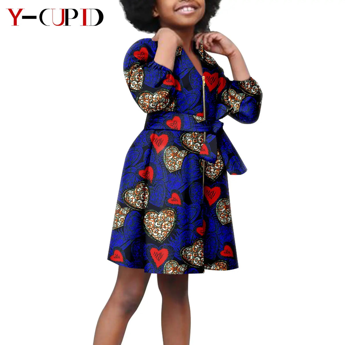Abrigo Largo Dashiki Cinturón Niño | Algodón Encerado | Tallas XS-XXL | Tico Trendy
