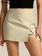 Minifalda-Short de Oficina | Cremallera y Cintura Alta