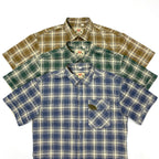 Camisa Cuadros Hombre | Algodón 100% | Estilo Retro Japonés | Manga Corta | Ticotrendy Costa Rica