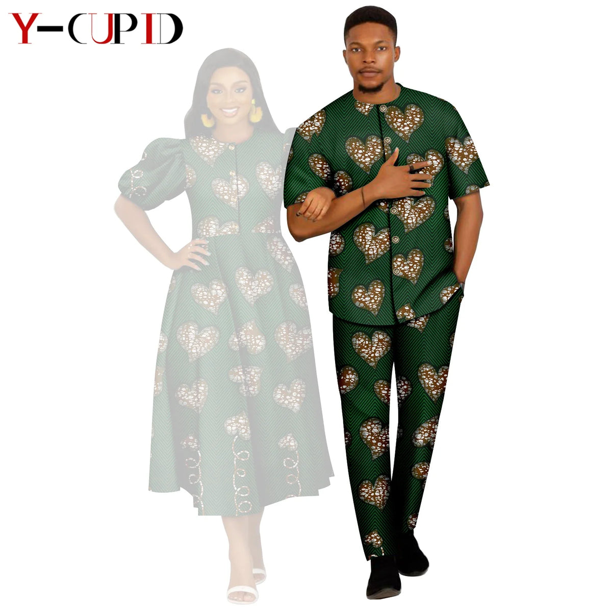 Vestido Estampado Africano Dashiki Pareja | Camisa y Pantalón | Tallas S-6XL | Tico Trendy
