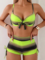 Bikini Teñido y Anudado - Estilo Boho Chic para Vacaciones en la Costa