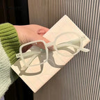 Montura Gafas Asimétricas Retro Redondas Cuadradas | Lentes Transparentes Unisex Ópticas