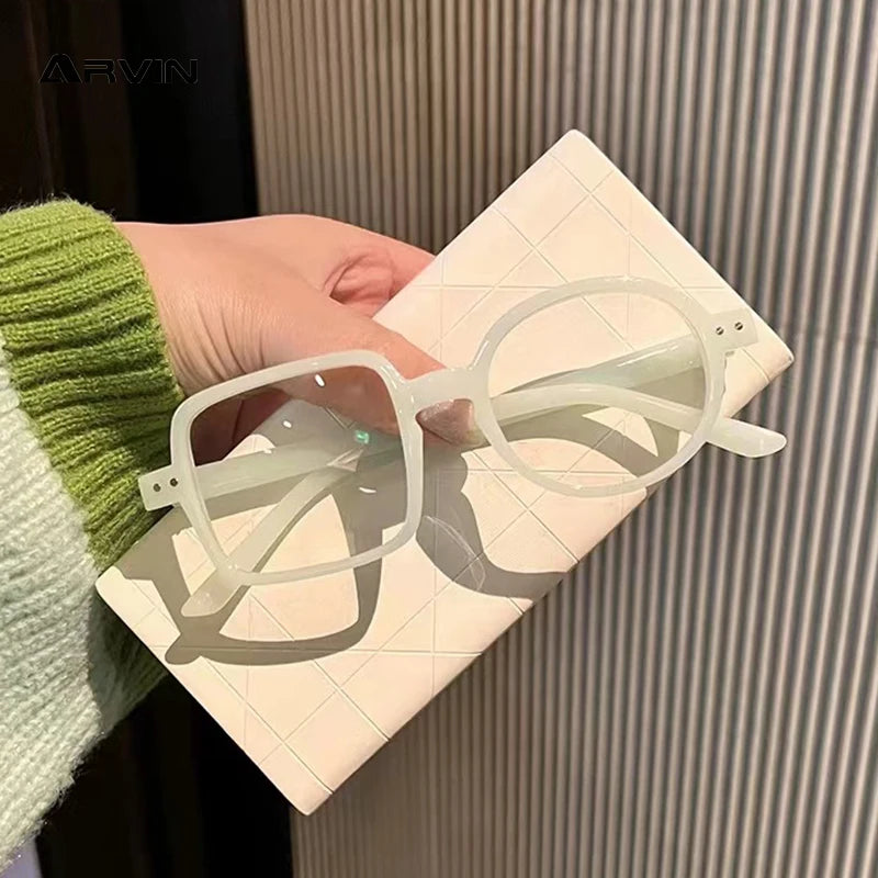Montura Gafas Asimétricas Retro Redondas Cuadradas | Lentes Transparentes Unisex Ópticas