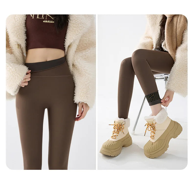 Leggings Térmicos Tiburón Polar Fino | Slim Fit Cintura Alta | Glúteos Sin Costuras Sexy