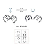 Rompecabezas Montessori de Metal para niños y adultos, juego interactivo de alambre, IQ, Mente, Cerebro, juguetes educativos, 8 piezas por juego