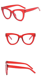 Montura Gafas Ojo Gato Marco Grande Retro Unisex | Antiazules Ópticas Titanio Plástico