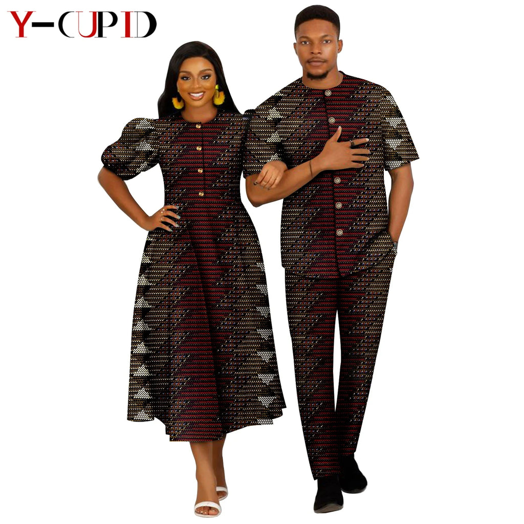 Vestido Estampado Africano Dashiki Pareja | Camisa y Pantalón | Tallas S-6XL | Tico Trendy