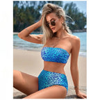 Bikini Sin Tirantes de Leopardo - Traje de Baño Sexy para Verano Tico