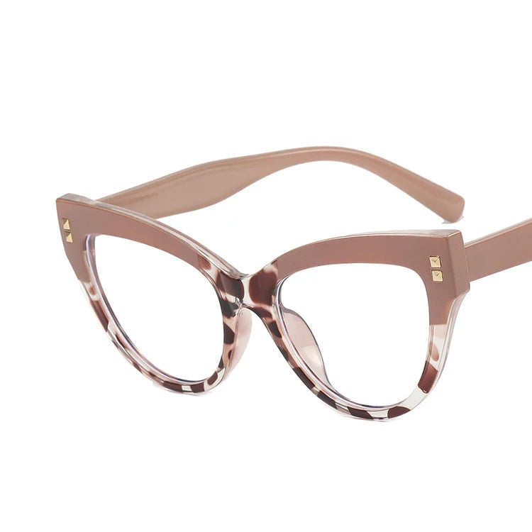 Montura Gafas Ojo Gato Colores Contrastados Vintage | Antirayos Azules Ordenador Plástico Moda