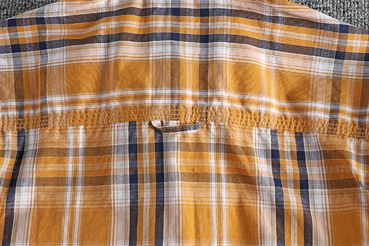 Camisa Cuadros Hombre | Algodón Lavado | Estilo Gótico | Manga Corta | Ticotrendy Costa Rica