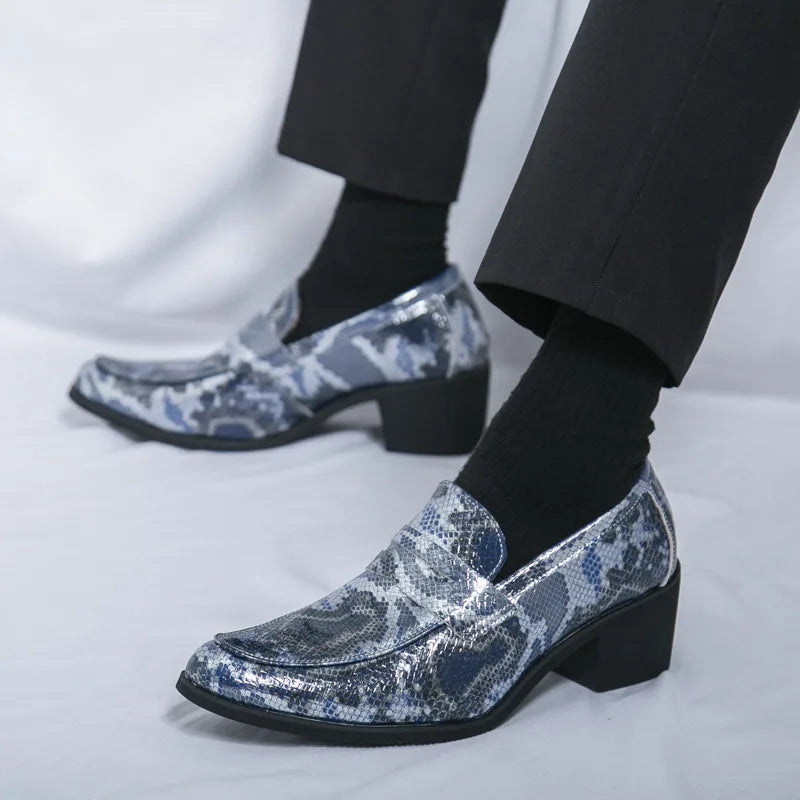 Zapatos Oxford Hombre Ticotrendy Piel Dividida Estampado Animal Sin Cordones | Elegantes
