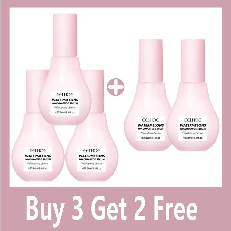 60ml sandía brillo niacinamida gotas de rocío suero imprimación resaltador suero ligero hidratante suero de Maquillaje facial 2025