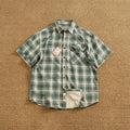 Camisa Casual Hombre | Cuadros Tartán | Algodón Puro | Manga Corta | Ticotrendy Costa Rica
