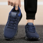 Zapatos Running para Hombre | Malla Negra Transpirable | Ligeros para Verano | Ticotrendy