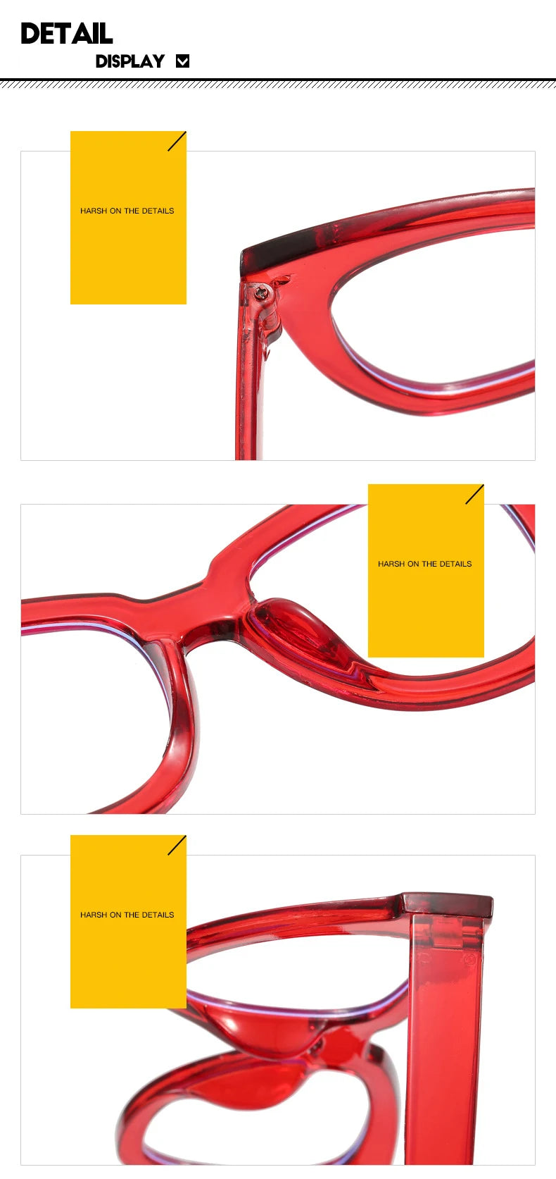 Montura Gafas Ojo Gato Marco Grande Retro Unisex | Antiazules Ópticas Titanio Plástico