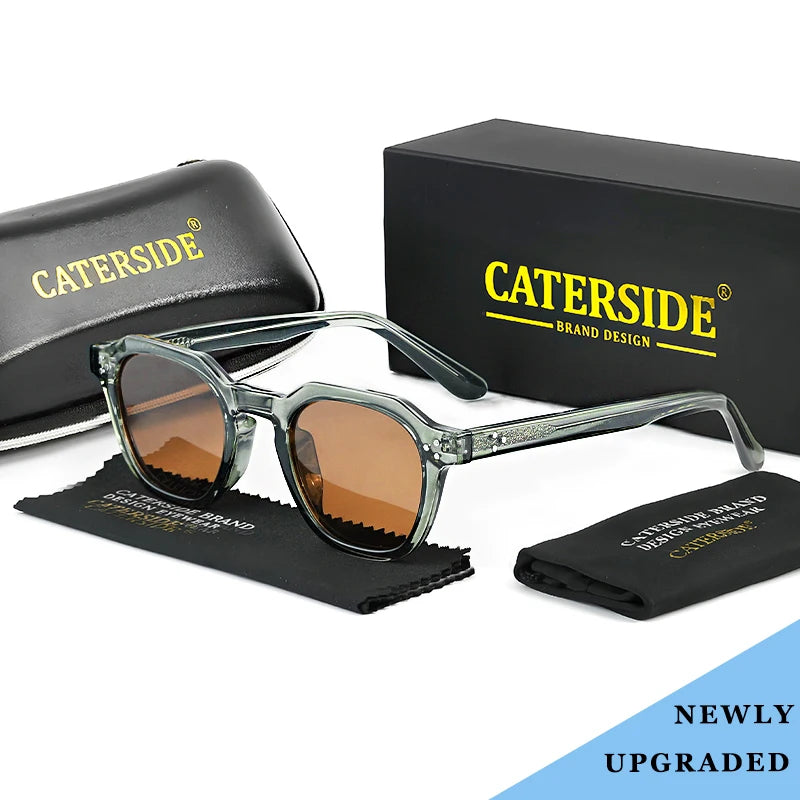 Gafas de Sol Polarizadas Caterside | Montura Cuadrada de Acetato | Nueva Actualización