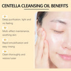 Aceite Limpiador Desmaquillante Facial | Centella Vitamina E | Control Sebo Piel Sensible