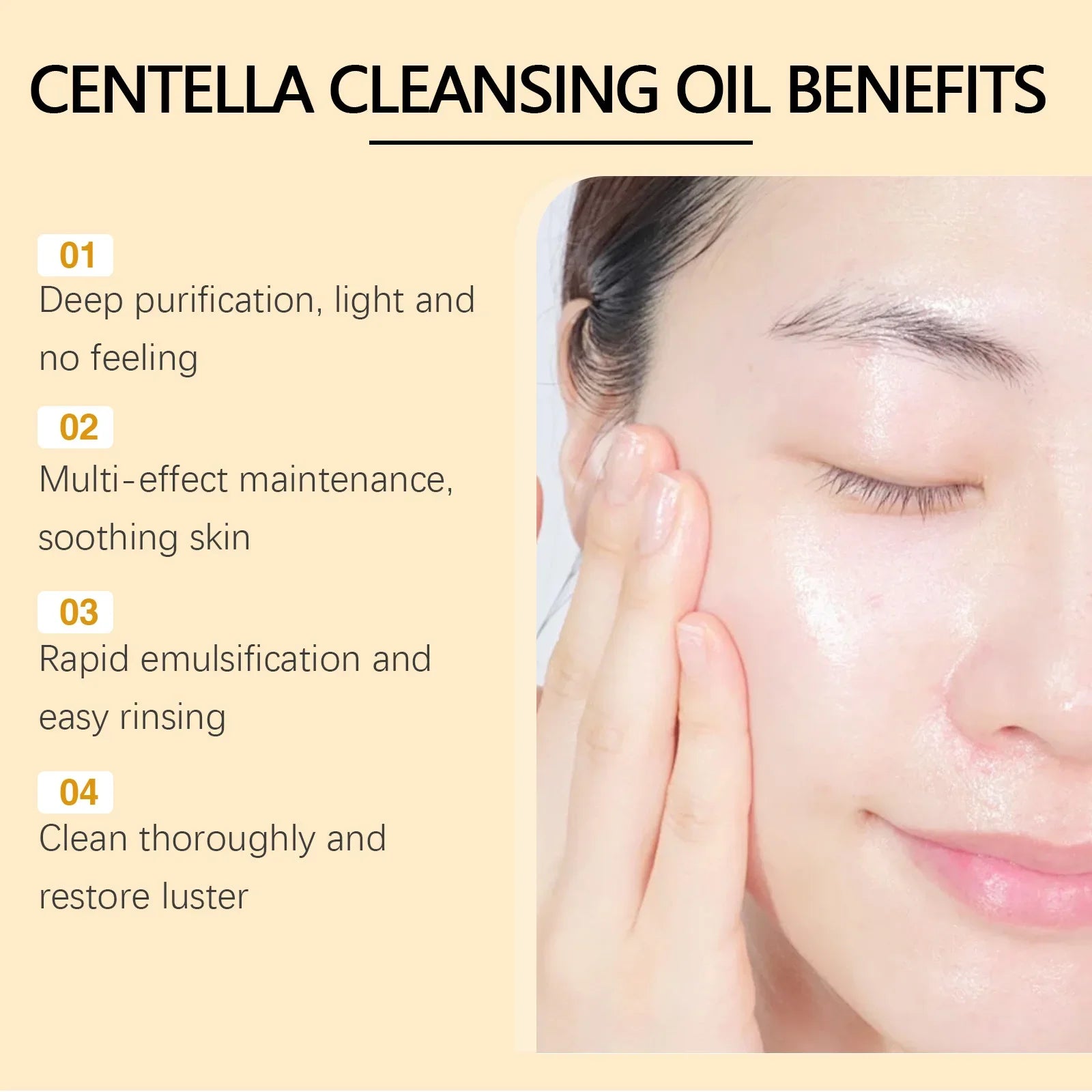 Aceite Limpiador Desmaquillante Facial | Centella Vitamina E | Control Sebo Piel Sensible